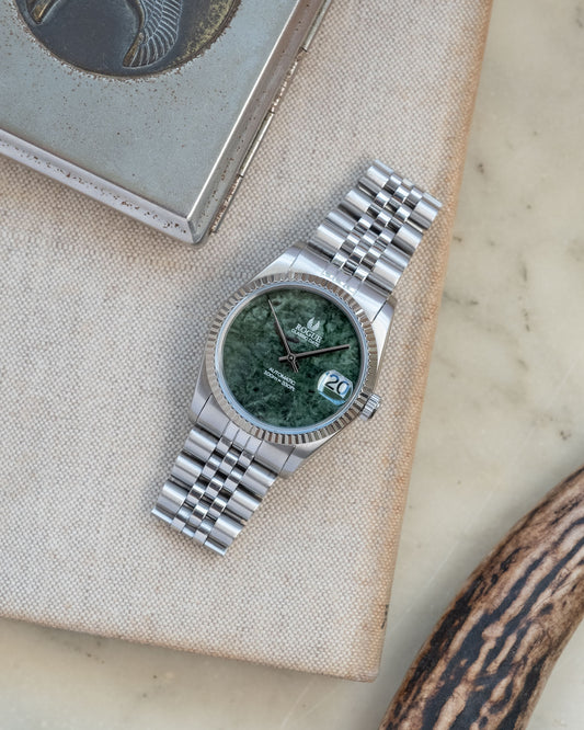 GREEN MARBLE STONE CLASSIC DATE